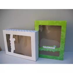 Коробка для кондитерських виробів з мікрогофрокартону