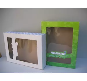 Коробка для кондитерських виробів з мікрогофрокартону